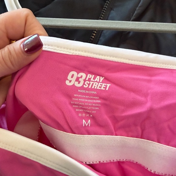 Vibrant Pink Athletic Mini Dress with Spaghetti Straps - Picture 5 of 5